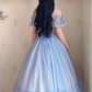 Robe de bal de princesse bustier à volants en satin long, robe de soirée C8117