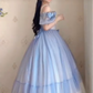 Robe de bal de princesse bustier à volants en satin long, robe de soirée C8117