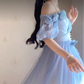 Robe de bal de princesse bustier à volants en satin long, robe de soirée C8117