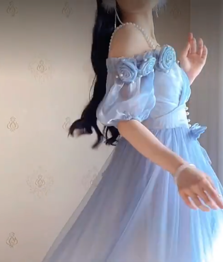 Robe de bal de princesse bustier à volants en satin long, robe de soirée C8117