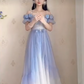 Robe de bal de princesse bustier à volants en satin long, robe de soirée C8117