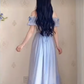 Robe de bal de princesse bustier à volants en satin long, robe de soirée C8117