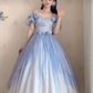 Robe de bal de princesse bustier à volants en satin long, robe de soirée C8117