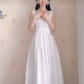 Robe de bal de princesse bustier à volants en satin long, robe de soirée C8117
