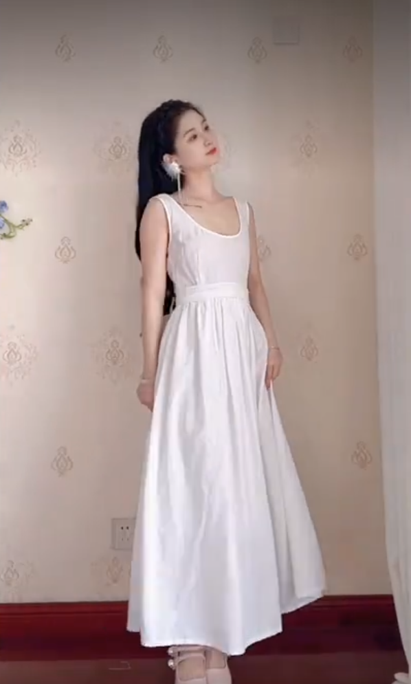 Robe de bal de princesse bustier à volants en satin long, robe de soirée C8117