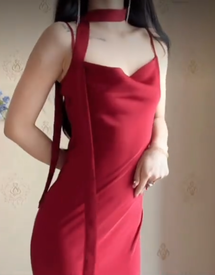 Mini robe de soirée en satin, sans bretelles, sans manches, ligne a, simple, C899