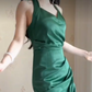 Robe de bal de princesse bustier à volants en satin long, robe de soirée C8117