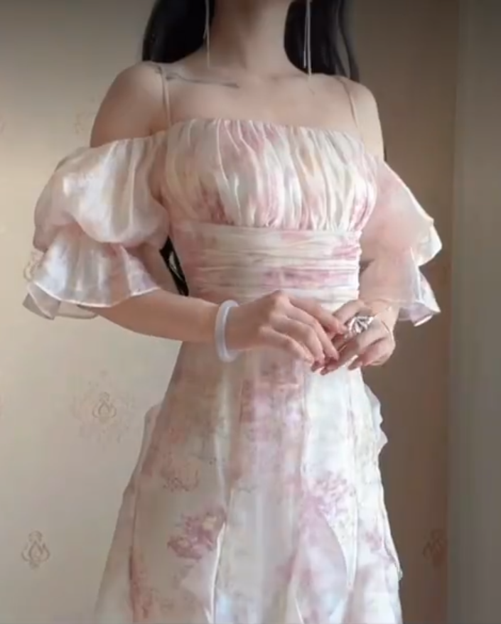 Robe de bal de princesse bustier à volants en satin long, robe de soirée C8117