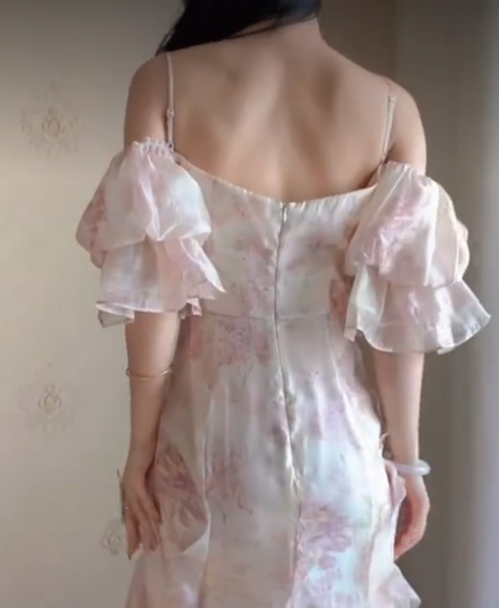 Robe de bal de princesse bustier à volants en satin long, robe de soirée C8117