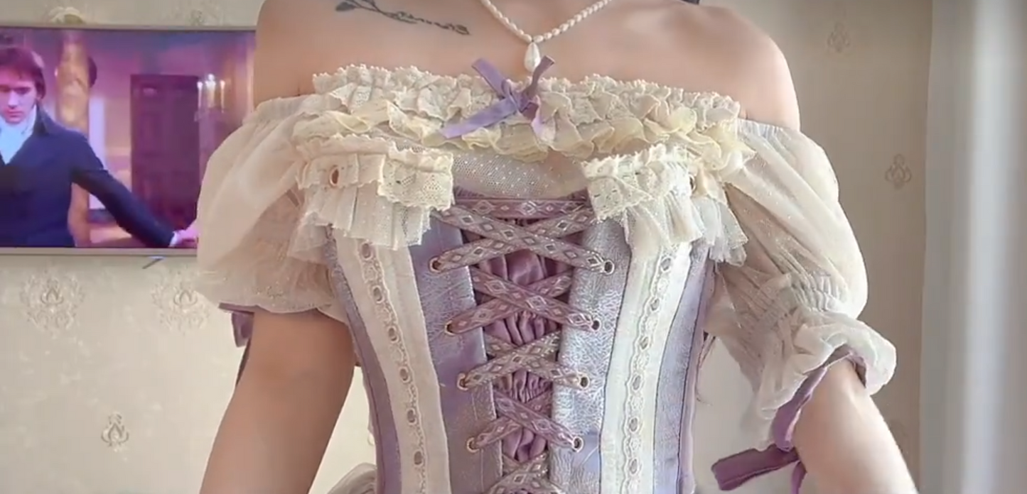 Robe de bal de princesse bustier à volants en satin long, robe de soirée C8117
