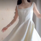 Robe de bal de princesse bustier à volants en satin long, robe de soirée C8117
