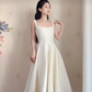 Robe de bal de princesse bustier à volants en satin long, robe de soirée C8117