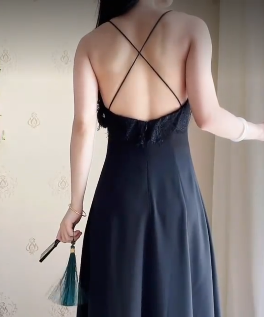 Robe de bal de princesse bustier à volants en satin long, robe de soirée C8117