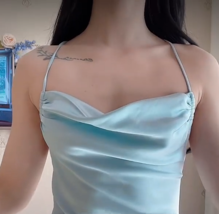 Robe de bal de princesse bustier à volants en satin long, robe de soirée C8117
