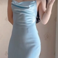 Robe de bal de princesse bustier à volants en satin long, robe de soirée C8117