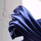Vintage Off-the-Shoulder Navy Blue Ball Gown Satin Sweet 16 Dresses C8254