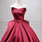 Jolie robe de bal en tulle à décolleté en cœur et longues couches rouges pour les robes de bal Sweet 16 C3210