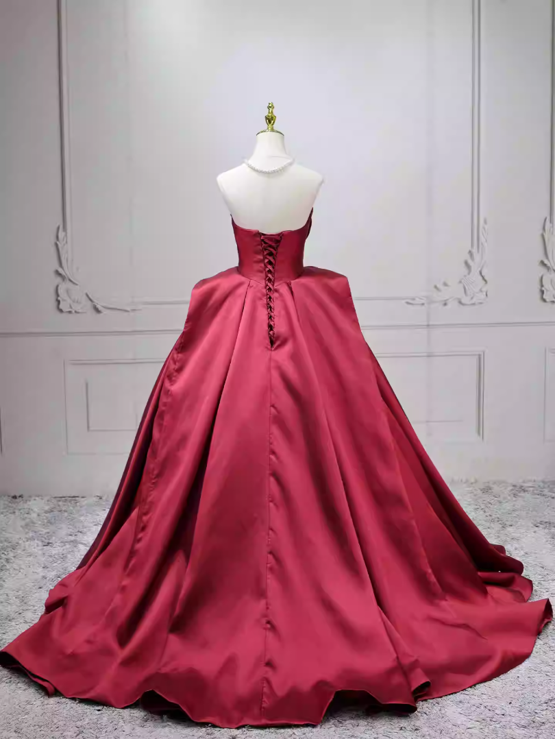Jolie robe de bal en tulle à décolleté en cœur et longues couches rouges pour les robes de bal Sweet 16 C3210
