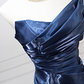 Classical Strapless Navy Blue Ball Gown Long Satin Sweet 16 Dresses C8259
