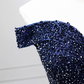 Trendy Off-the-Shoulder Blue Ball Gown Beads Sequins Sweet 16 Dresses C8261