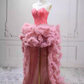 Mini robe de soirée en satin, sans bretelles, sans manches, ligne a, simple, C899