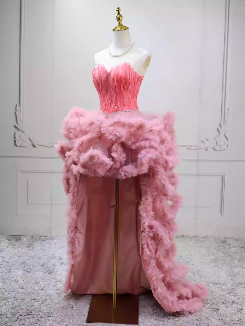 Mini robe de soirée en satin, sans bretelles, sans manches, ligne a, simple, C899