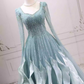 Chic Long Sleeve Green Ball Gown Sequins Ruffles Sweet 16 Dresses C8266