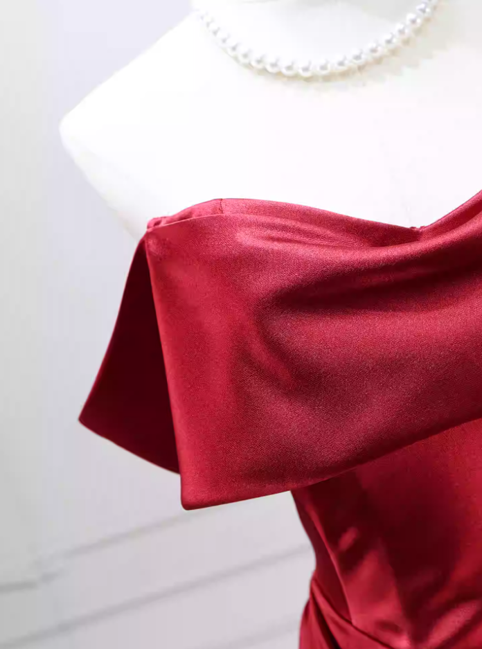 Robe de bal de princesse bustier à volants en satin long, robe de soirée C8117