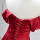 Robe de bal de princesse bustier à volants en satin long, robe de soirée C8117