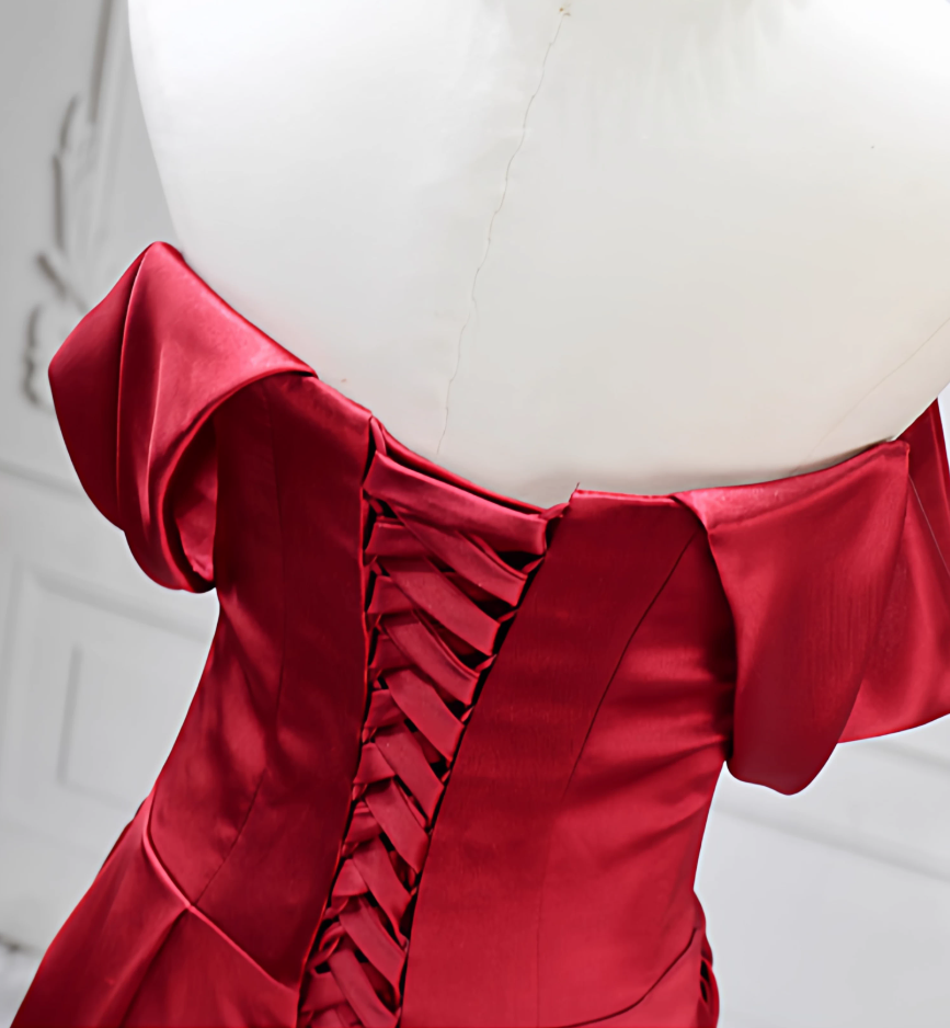 Robe de bal de princesse bustier à volants en satin long, robe de soirée C8117