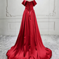 Robe de bal de princesse bustier à volants en satin long, robe de soirée C8117