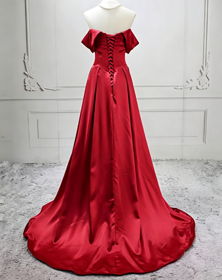 Robe de bal de princesse bustier à volants en satin long, robe de soirée C8117