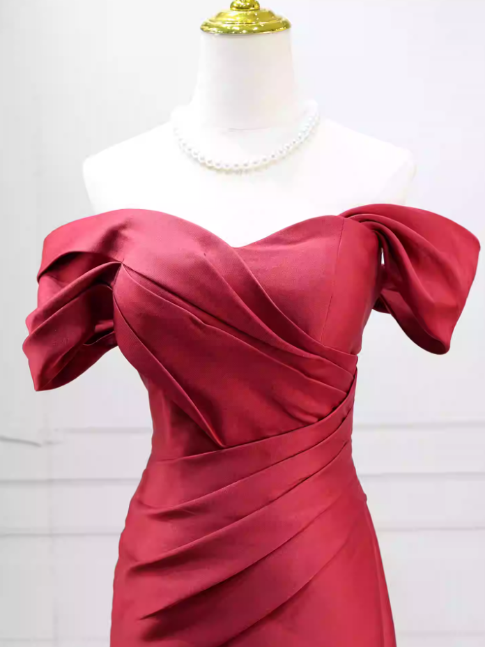 Robe de bal de princesse bustier à volants en satin long, robe de soirée C8117