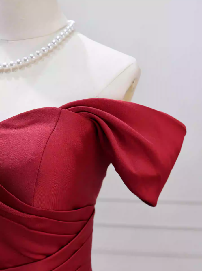 Robe de bal de princesse bustier à volants en satin long, robe de soirée C8117