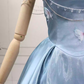 Unique Off-the-Shoulder Blue Ball Gown Beading Appliques Sweet 16 Dresses C8275