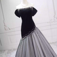 Robe de bal de princesse bustier à volants en satin long, robe de soirée C8117