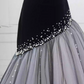 Robe de bal de princesse bustier à volants en satin long, robe de soirée C8117