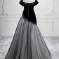 Robe de bal de princesse bustier à volants en satin long, robe de soirée C8117