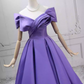 Elegant Strapless Purple Ball Gown Satin Sweet 16 Dresses C8281