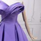 Elegant Strapless Purple Ball Gown Satin Sweet 16 Dresses C8281
