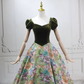 Fashion Dark Green Short Sleeve Ball Gown Short Sleeve Floral Sweet 16 Dresses C8291