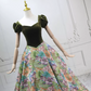 Fashion Dark Green Short Sleeve Ball Gown Short Sleeve Floral Sweet 16 Dresses C8291