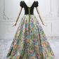 Fashion Dark Green Short Sleeve Ball Gown Short Sleeve Floral Sweet 16 Dresses C8291