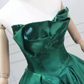 Alluring Strapless Green Ball Gown Satin Sweet 16 Dresses C8294