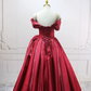 Jolie robe de bal en tulle à décolleté en cœur et longues couches rouges pour les robes de bal Sweet 16 C3210