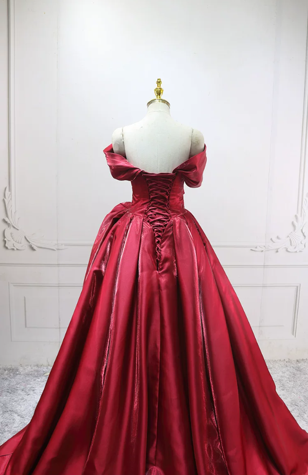 Jolie robe de bal en tulle à décolleté en cœur et longues couches rouges pour les robes de bal Sweet 16 C3210