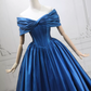 Classical Off-the-Shoulder Blue Ball Gown Satin Sweet 16 Dresses C8304