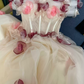 Jolie robe de bal en tulle à décolleté en cœur et longues couches rouges pour les robes de bal Sweet 16 C3210