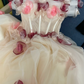 Jolie robe de bal en tulle à décolleté en cœur et longues couches rouges pour les robes de bal Sweet 16 C3210