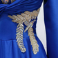 Sleek Illusion Neck Blue Ball Gown Long Sleeve Sequins Sweet 16 Dresses C8311